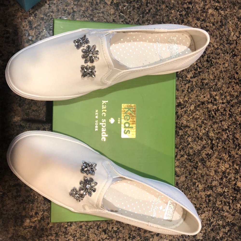 Kate Spade Keds wedding shoes rhinestone NWT